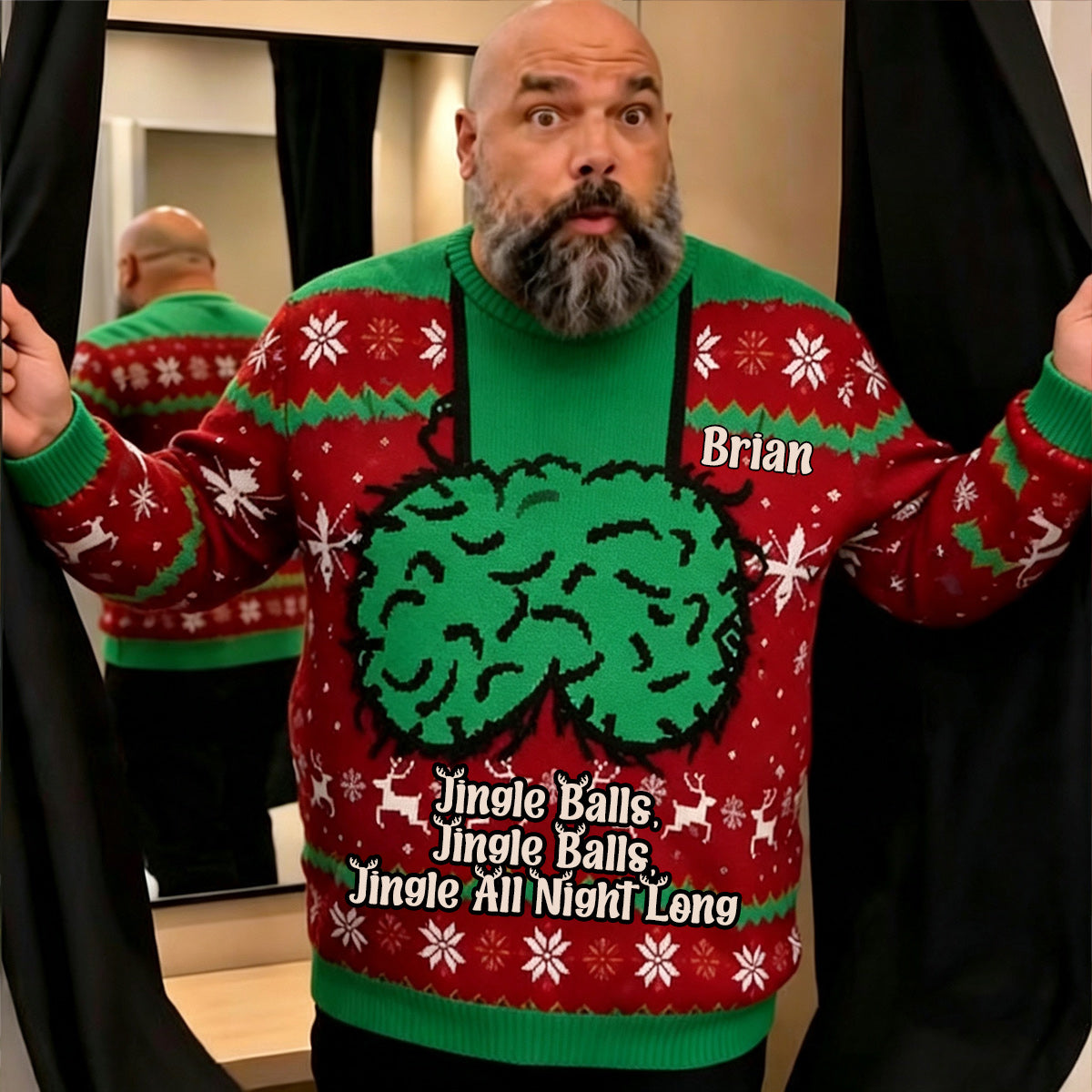 Jingle Balls - Personalized Spicy Couple Ugly Sweater