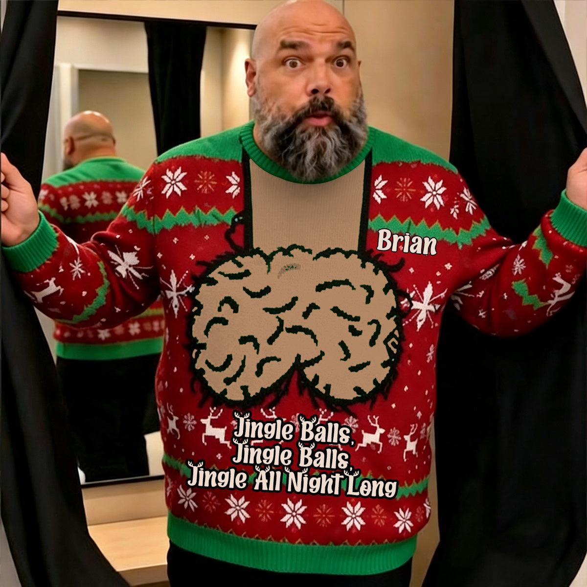 Jingle Balls - Personalized Spicy Couple Ugly Sweater