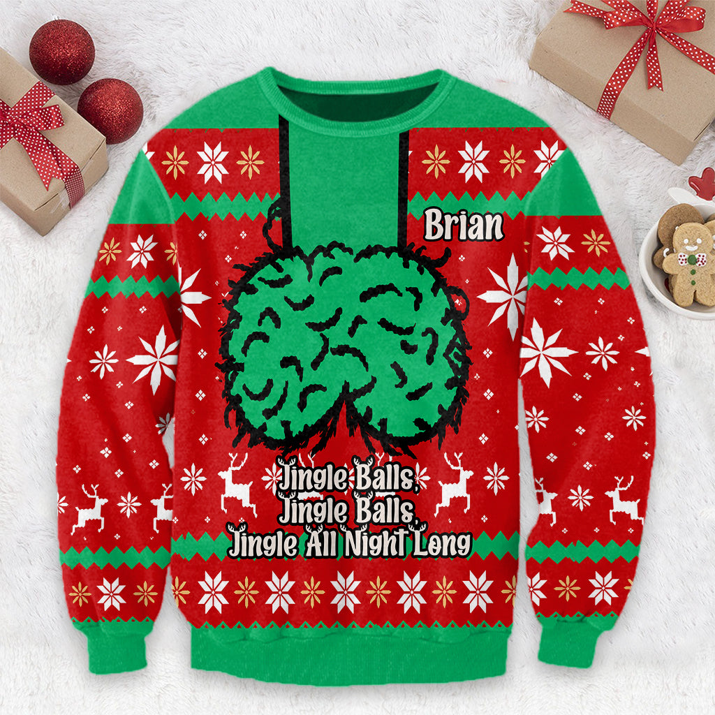 Jingle Balls - Personalized Spicy Couple Ugly Sweater