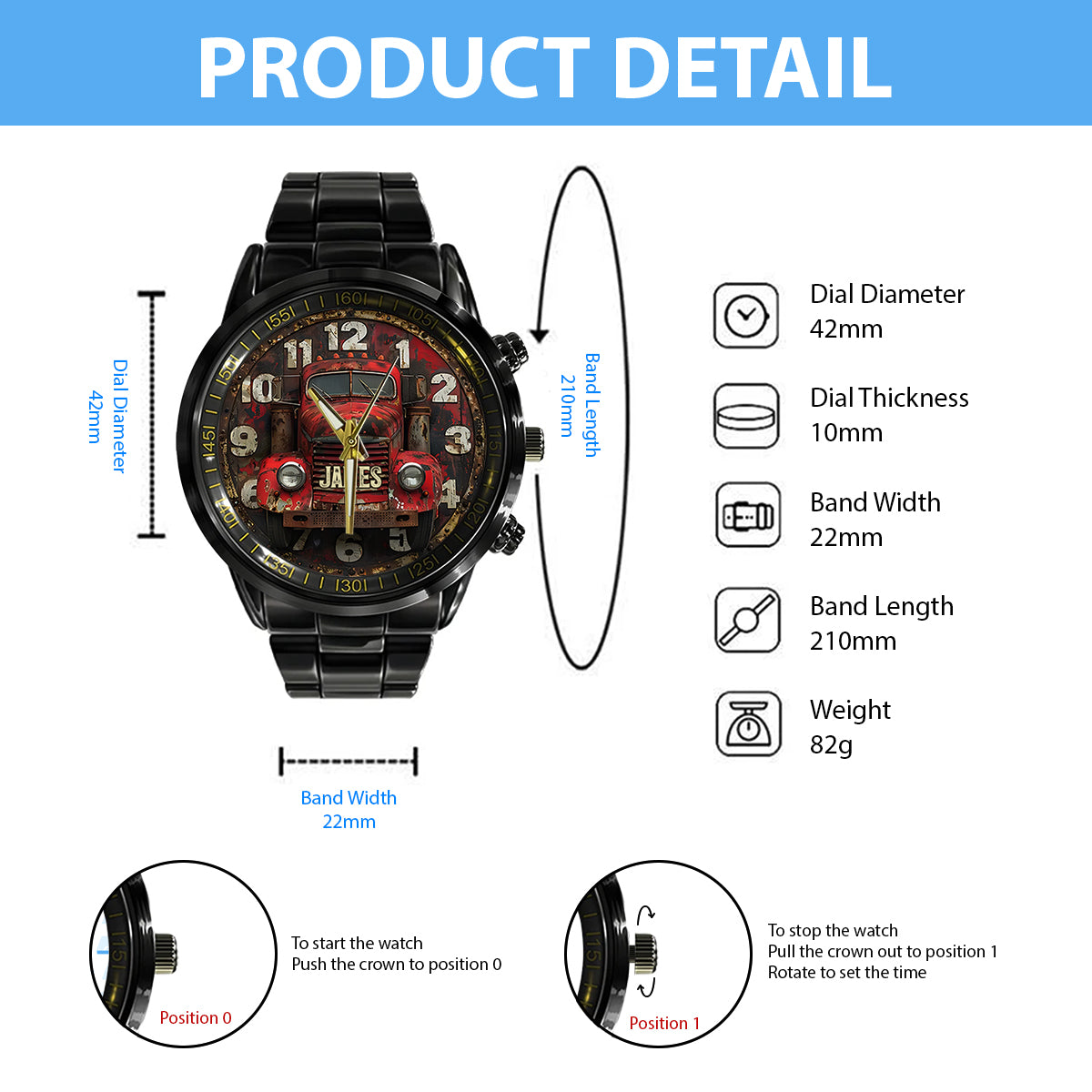 Geschenk für LKW-Fahrer – Personalisierte LKW-Handuhr