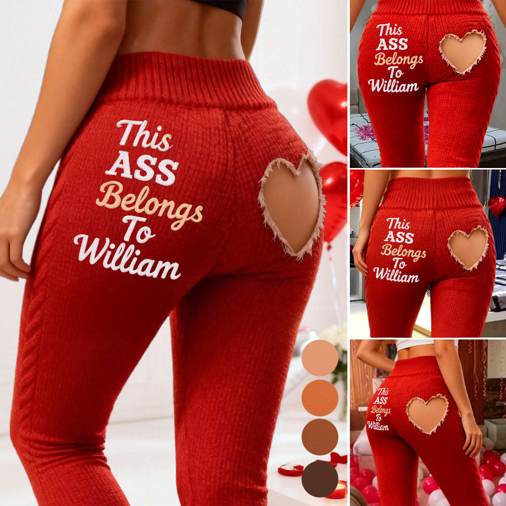 Ce fessier appartient à - Leggings personnalisés pour couples