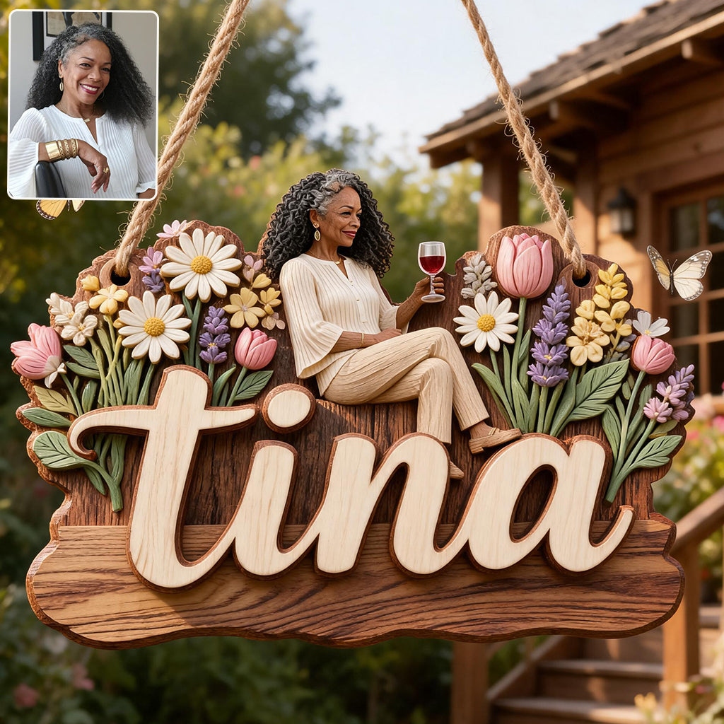 Personalisierte Garten-Schild - Mein schöner Garten - Holzschild mit Namen