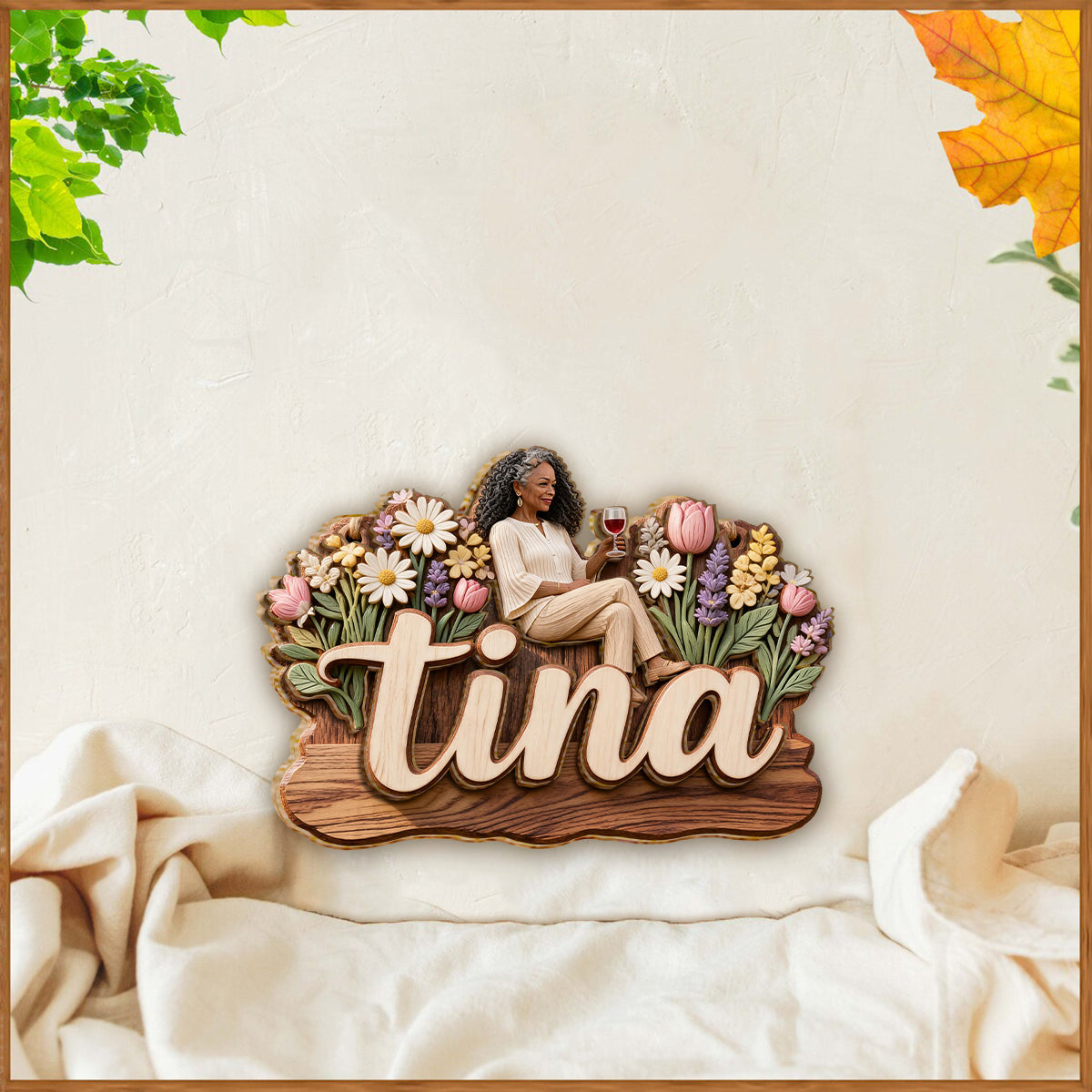 Personalisierte Garten-Schild - Mein schöner Garten - Holzschild mit Namen