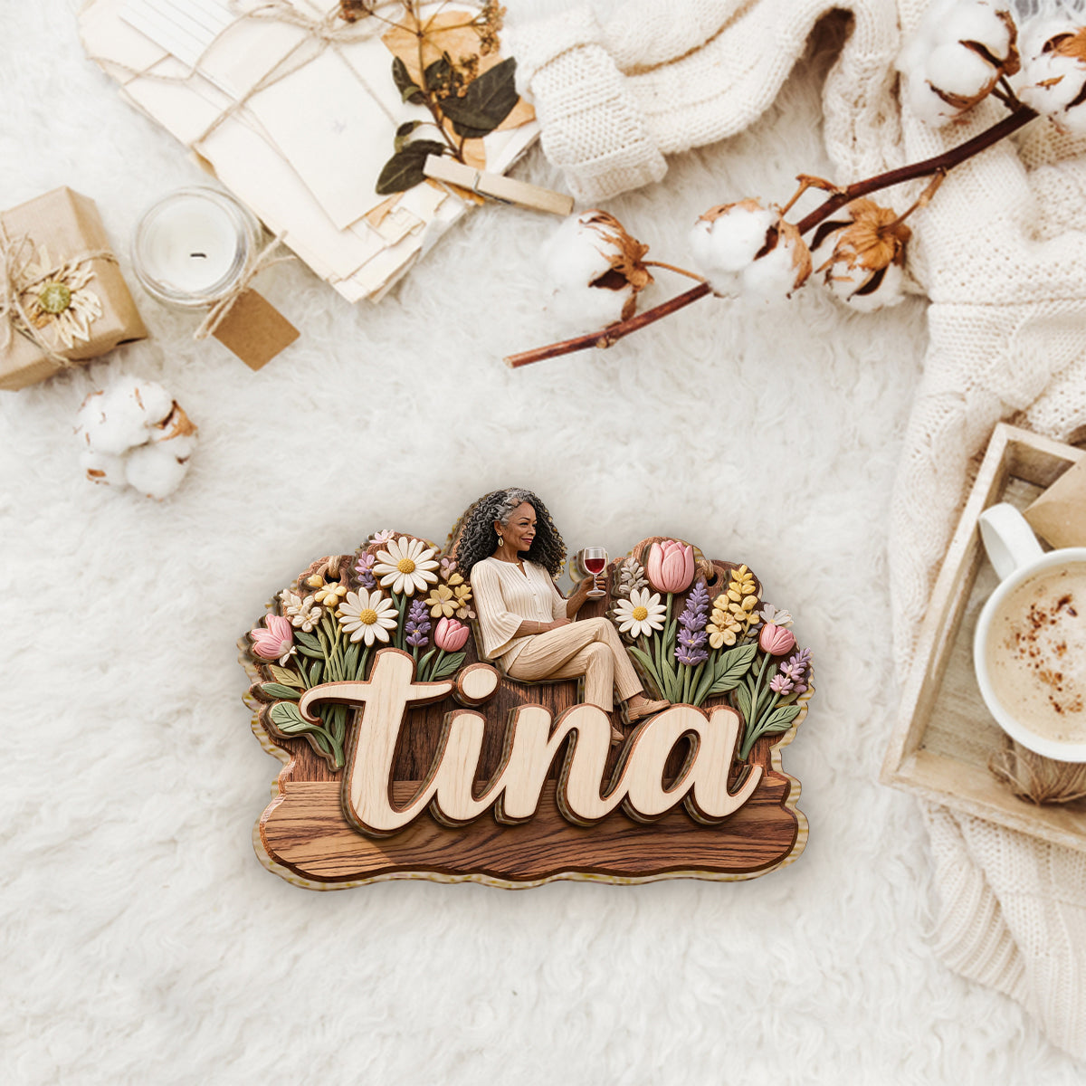 Personalisierte Garten-Schild - Mein schöner Garten - Holzschild mit Namen