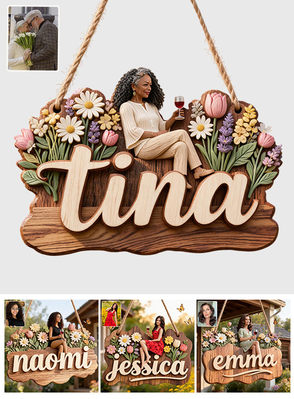 Personalisierte Garten-Schild - Mein schöner Garten - Holzschild mit Namen