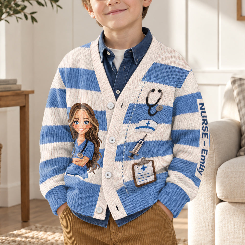 Any Photo Nurse Life - Personalized Nurse Cardigan Sweater