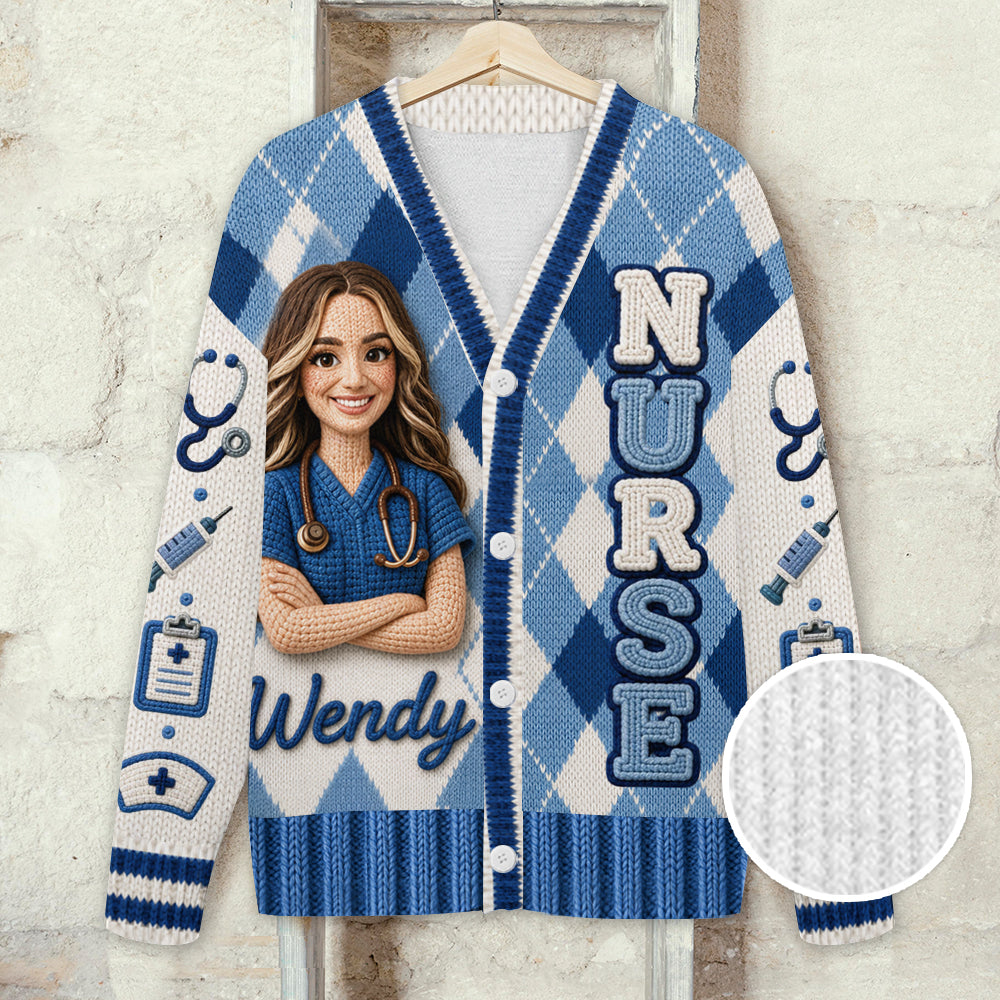 Tout Photo Aime Être Infirmière - Cardigan Personnalisé pour Infirmière