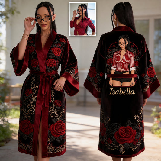 Liebe mich selbst - Personalisierter Selbstliebe-Pyjama-Kimono
