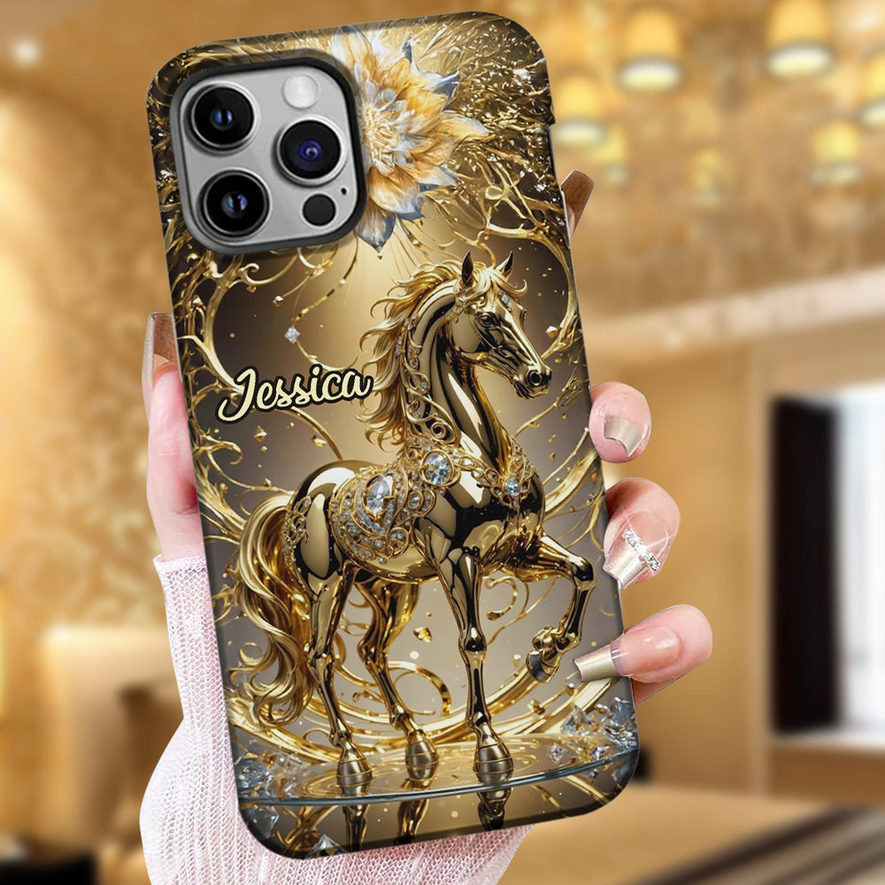 Coque de téléphone personnalisée avec motif cheval « Magnifique Cheval »