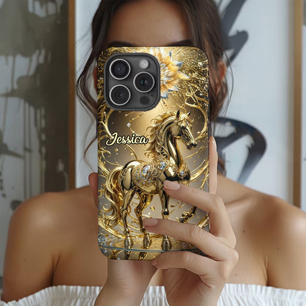 Coque de téléphone personnalisée avec motif cheval « Magnifique Cheval »