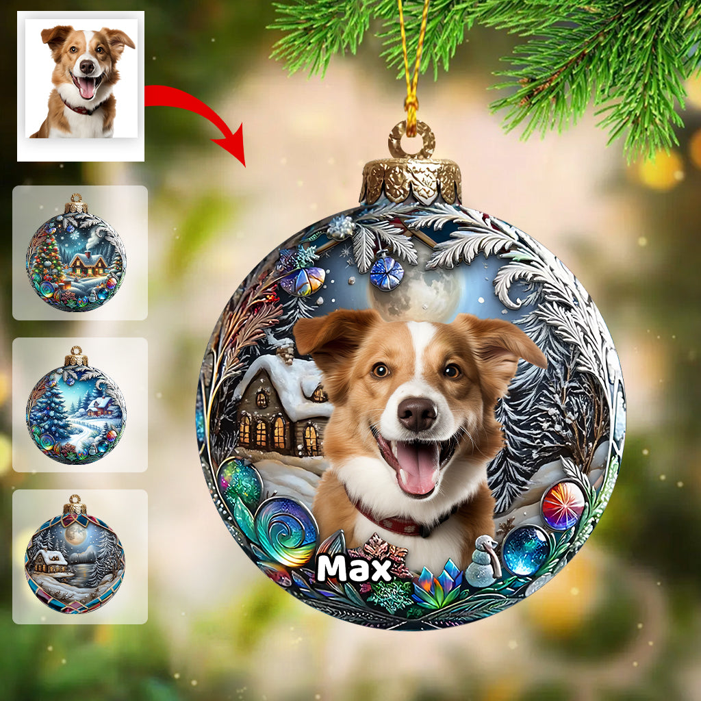 Téléchargez la photo de votre chien - Ornement personnalisé pour chien