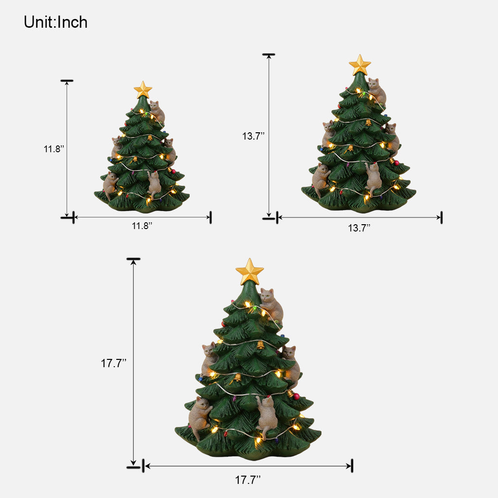 Weihnachtsbaum für freche Katzen – Personalisiertes Holzschild in Katzenform für Tierliebhaber