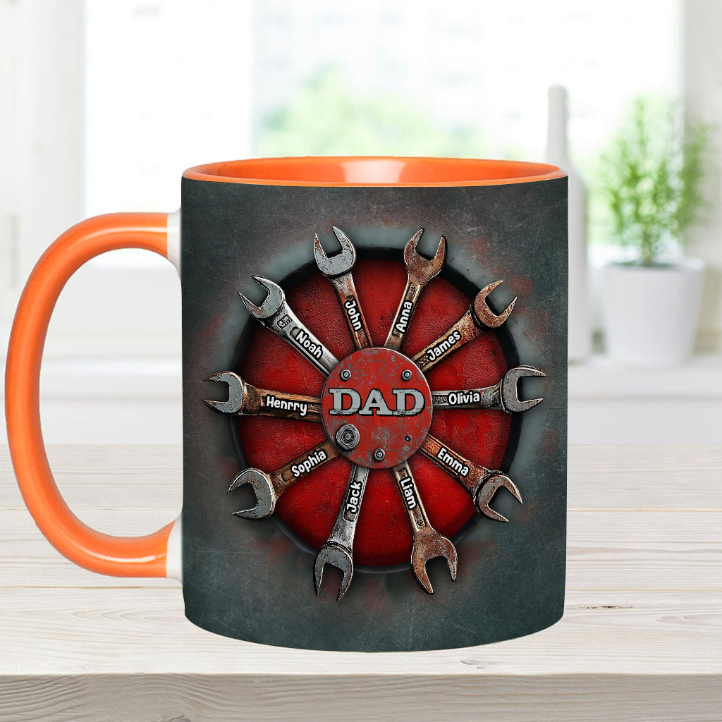 Dad's Tools - Personalized Father Accent Mug
