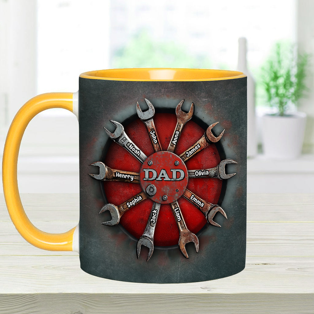 Dad's Tools - Personalized Father Accent Mug