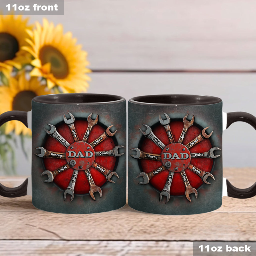 Dad's Tools - Personalized Father Accent Mug