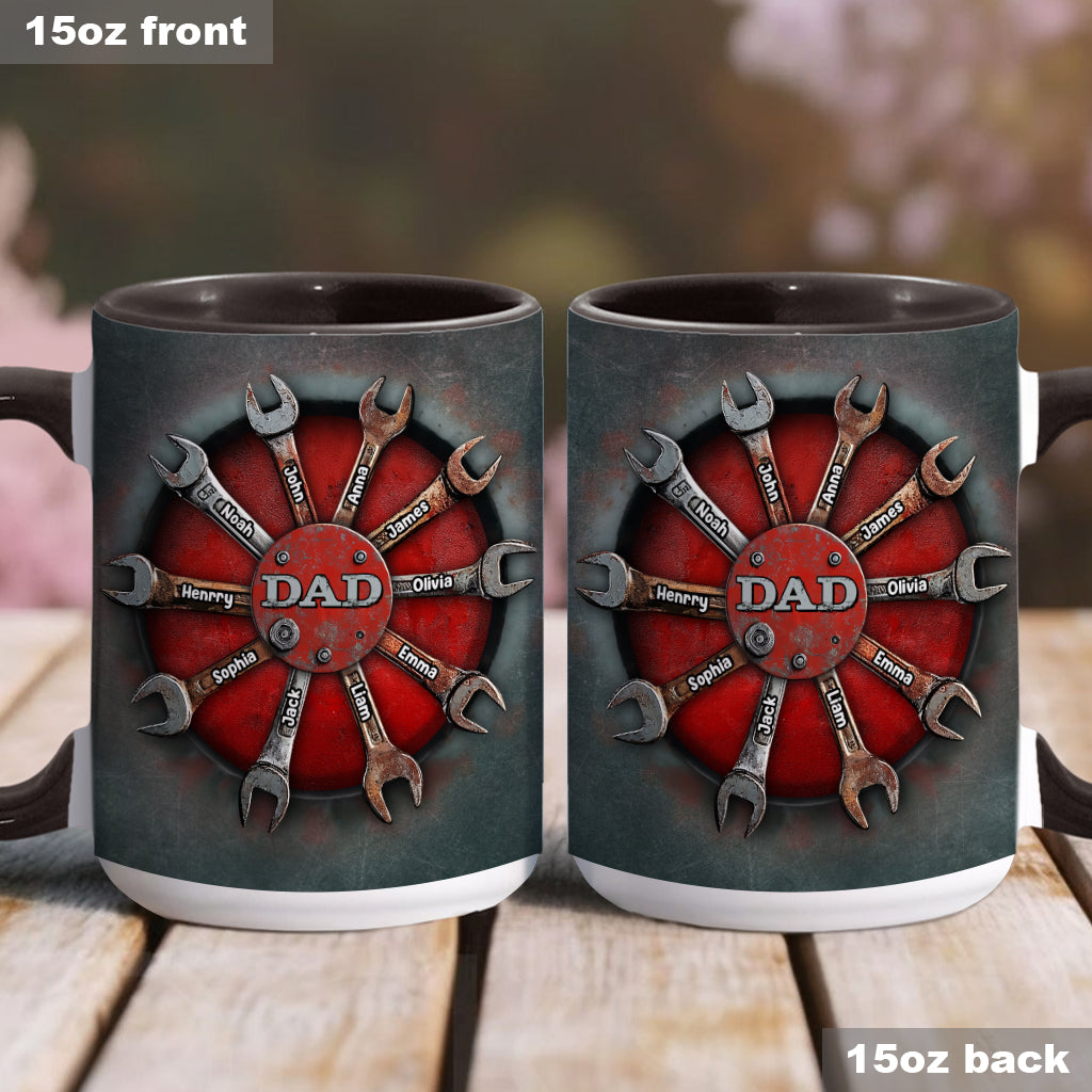 Dad's Tools - Personalized Father Accent Mug