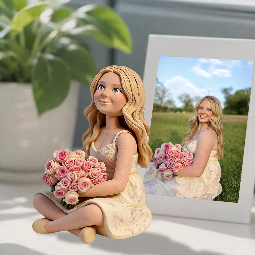 Photo Personnalisée - Figurine 3D Premium de Jardinage