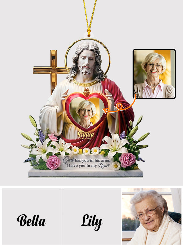 Sacred Heart of Jesus - Personalized Memorial Ornament