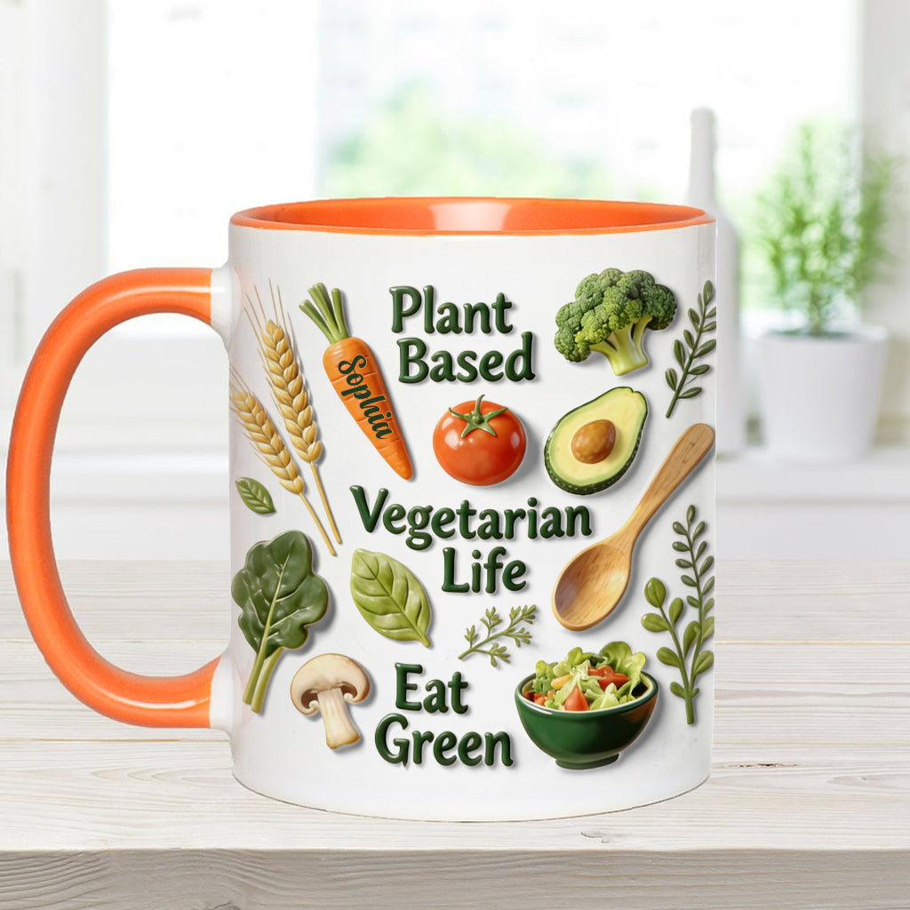 Vie végétarienne - Mug et sous-verre personnalisés avec une touche vétérinaire