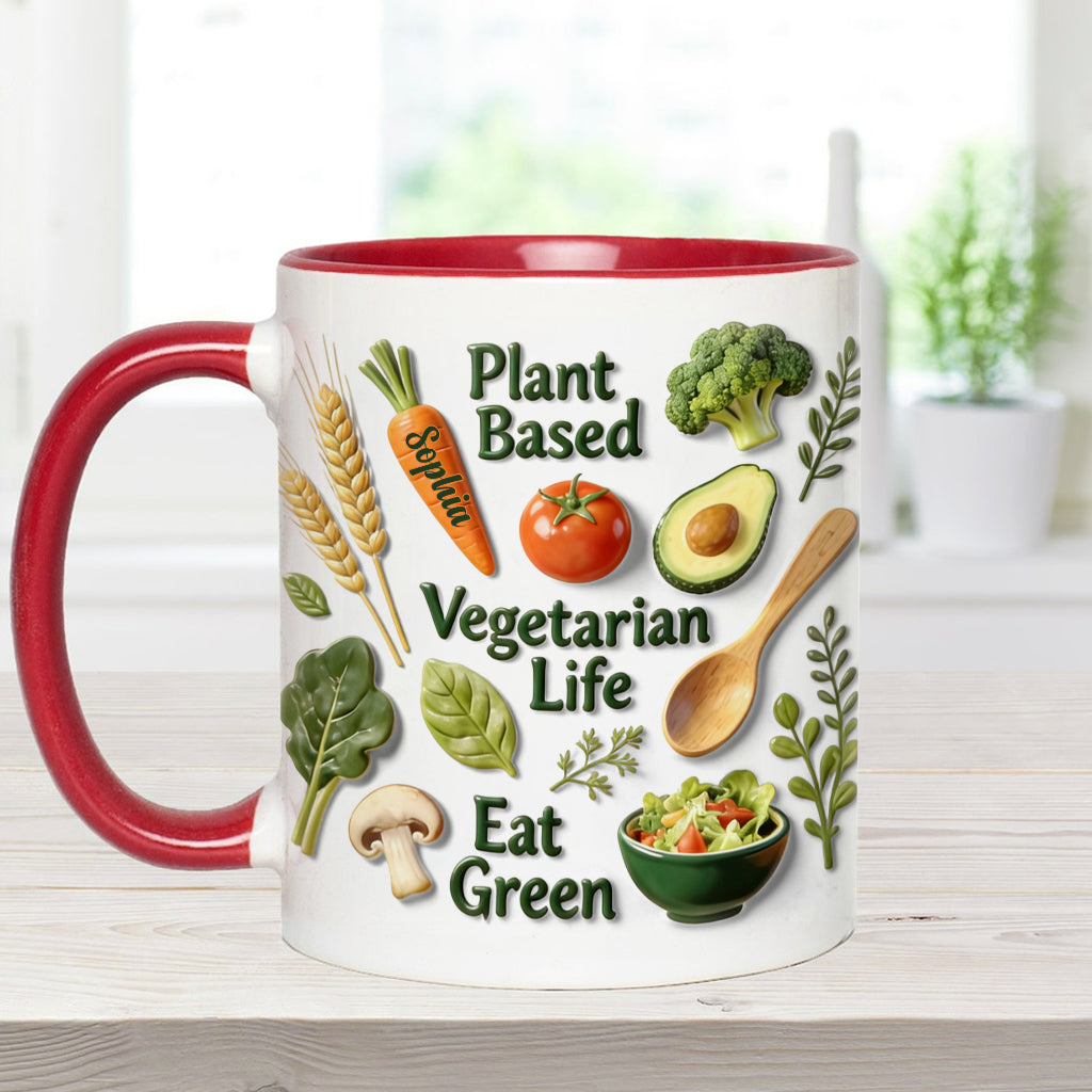 Vie végétarienne - Mug et sous-verre personnalisés avec une touche vétérinaire