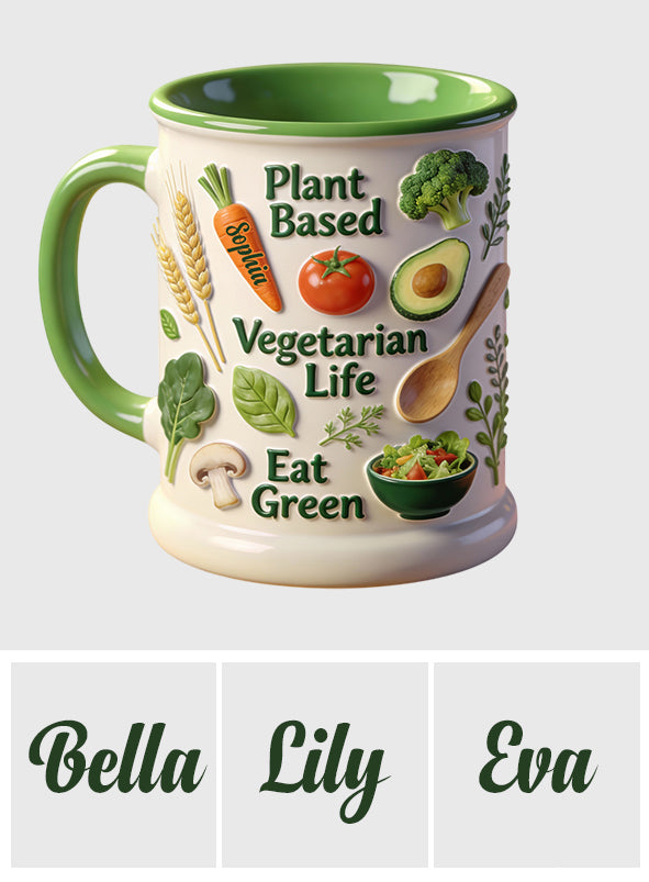 Vie végétarienne - Mug et sous-verre personnalisés avec une touche vétérinaire