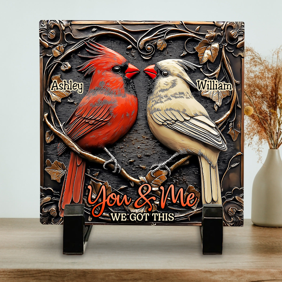 We Got This - Personalized Couple Square Shaped Stone