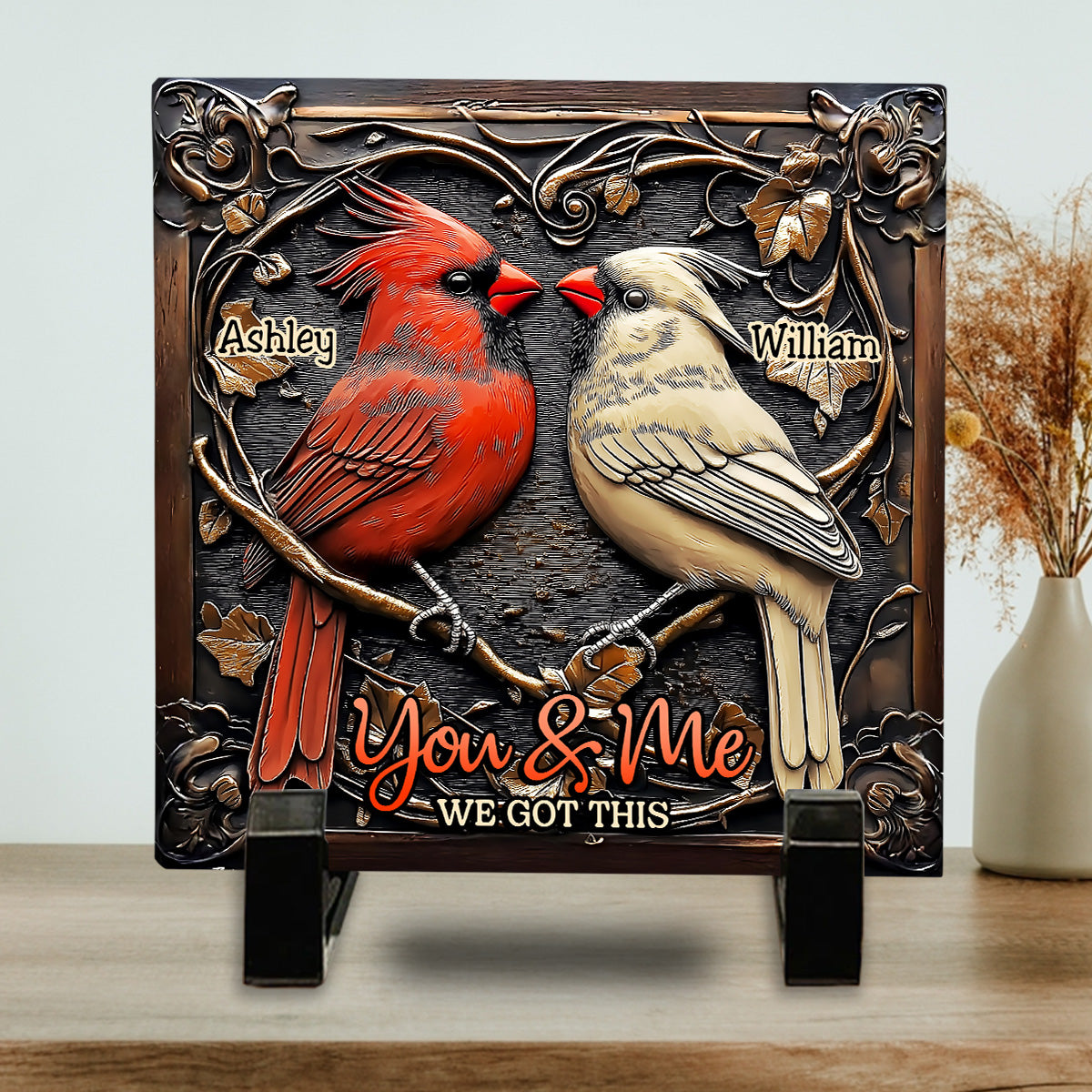 We Got This - Personalized Couple Square Shaped Stone