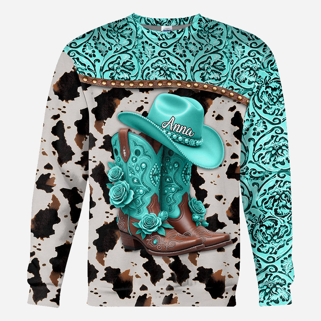 Bottes de cowgirl western - Chemise de cowgirl personnalisée