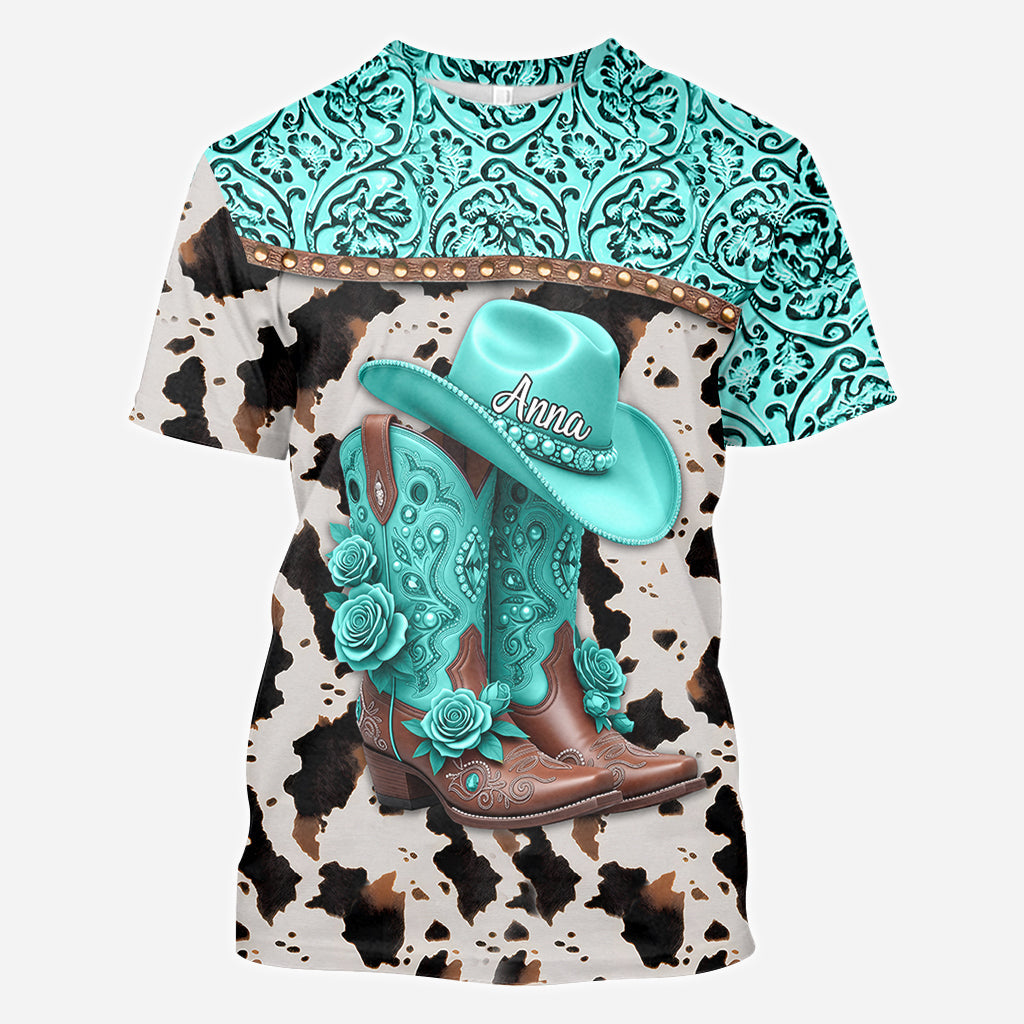 Bottes de cowgirl western - Chemise de cowgirl personnalisée