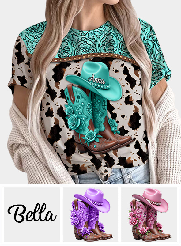 Bottes de cowgirl western - Chemise de cowgirl personnalisée