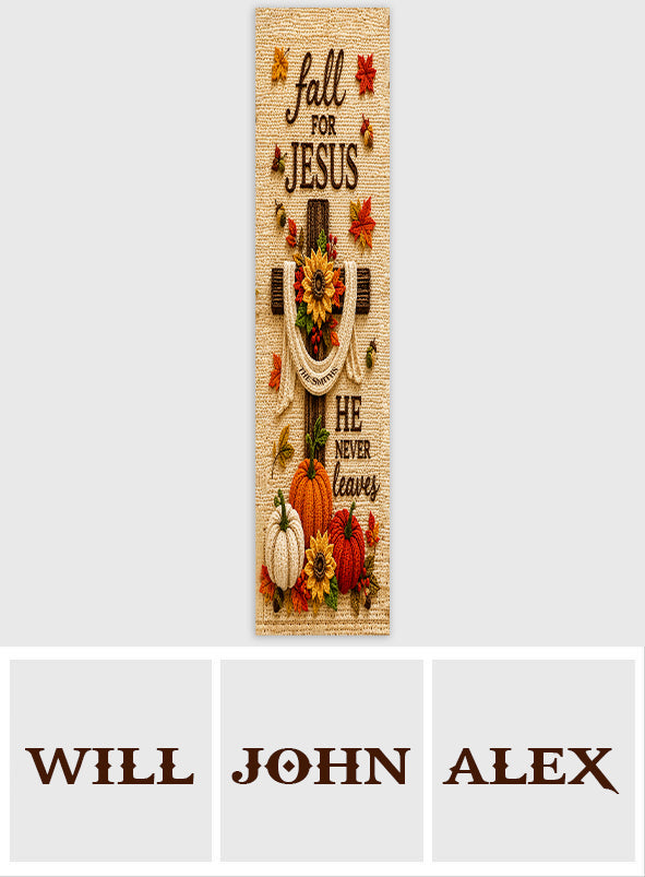 Fall For Jesus - Personalized Christian Table Runner