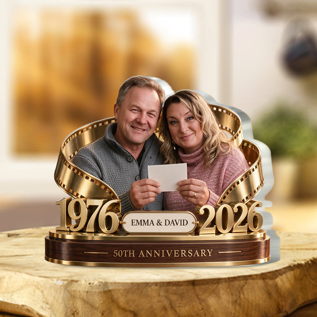 Personalisierte Geschenke für Paare, Romantische Jubiläumsfigur für Ehemann und Ehefrau mit Namen und Datum, Freund Freundinnen Geschenk - Personalisierte Paar Acrylplakette