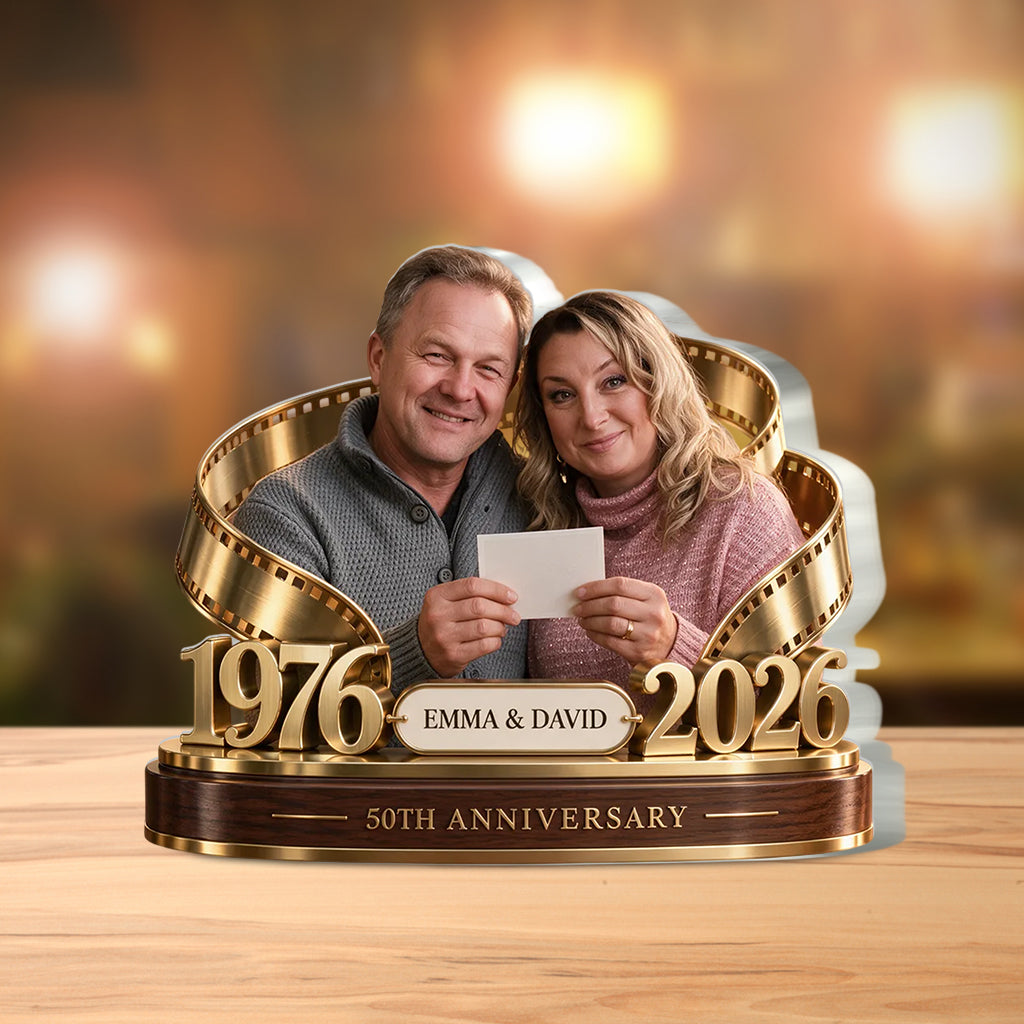 Personalisierte Geschenke für Paare, Romantische Jubiläumsfigur für Ehemann und Ehefrau mit Namen und Datum, Freund Freundinnen Geschenk - Personalisierte Paar Acrylplakette