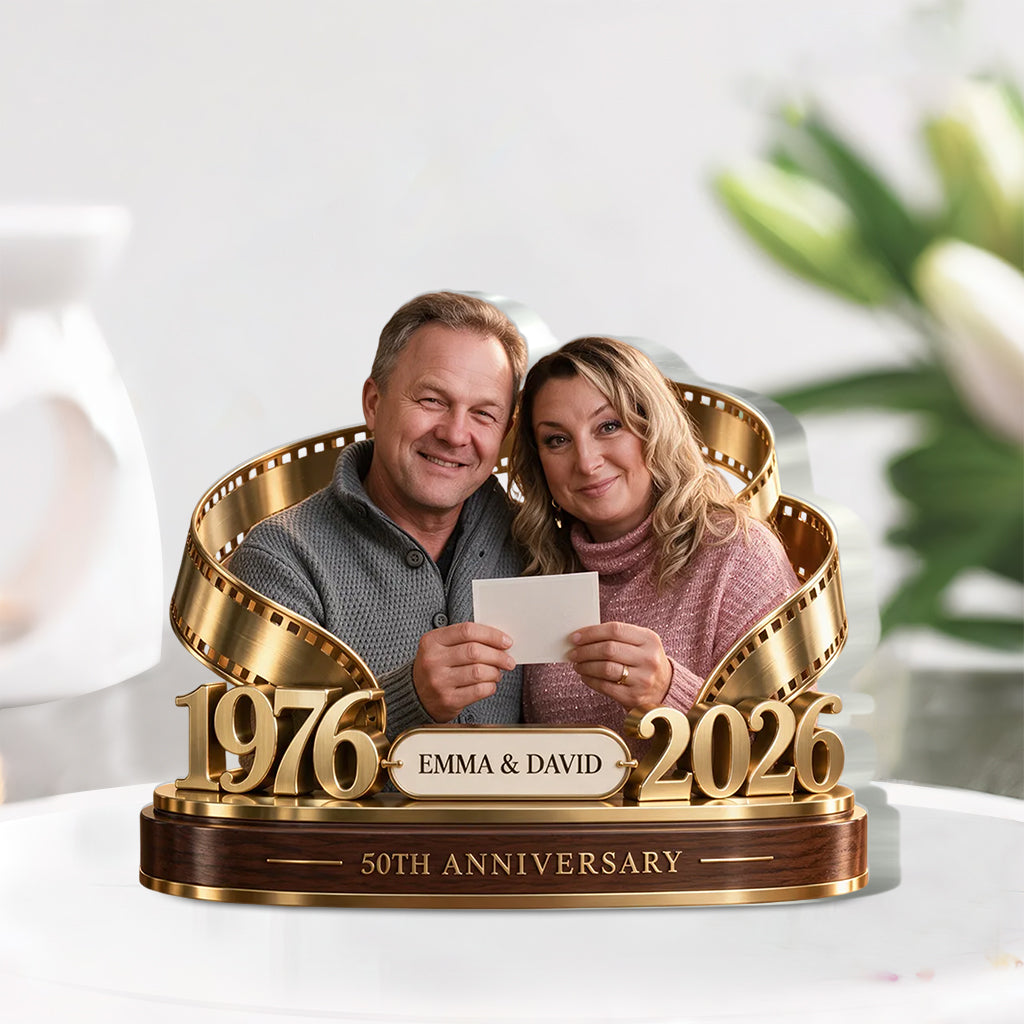 Personalisierte Geschenke für Paare, Romantische Jubiläumsfigur für Ehemann und Ehefrau mit Namen und Datum, Freund Freundinnen Geschenk - Personalisierte Paar Acrylplakette