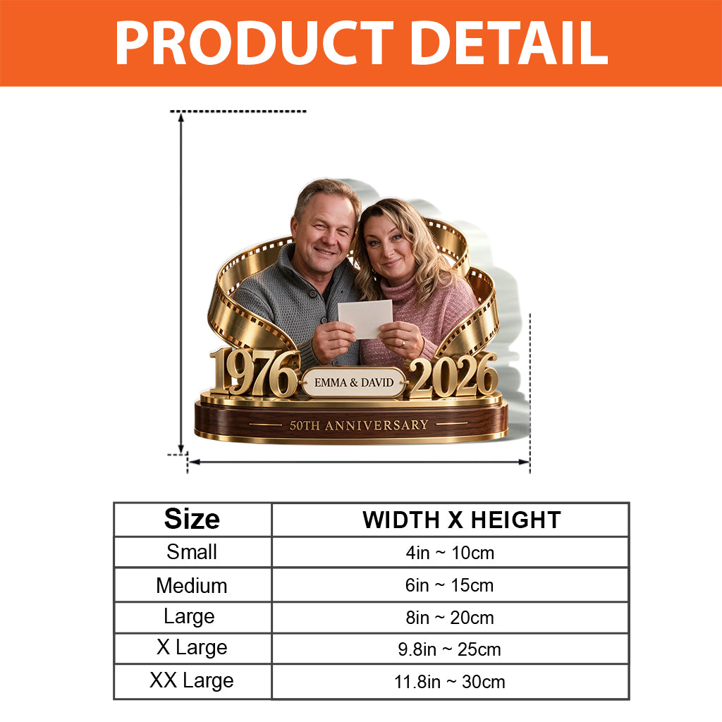 Personalisierte Geschenke für Paare, Romantische Jubiläumsfigur für Ehemann und Ehefrau mit Namen und Datum, Freund Freundinnen Geschenk - Personalisierte Paar Acrylplakette