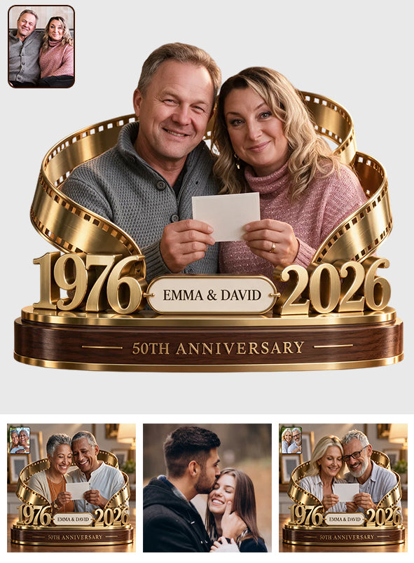 Personalisierte Geschenke für Paare, Romantische Jubiläumsfigur für Ehemann und Ehefrau mit Namen und Datum, Freund Freundinnen Geschenk - Personalisierte Paar Acrylplakette