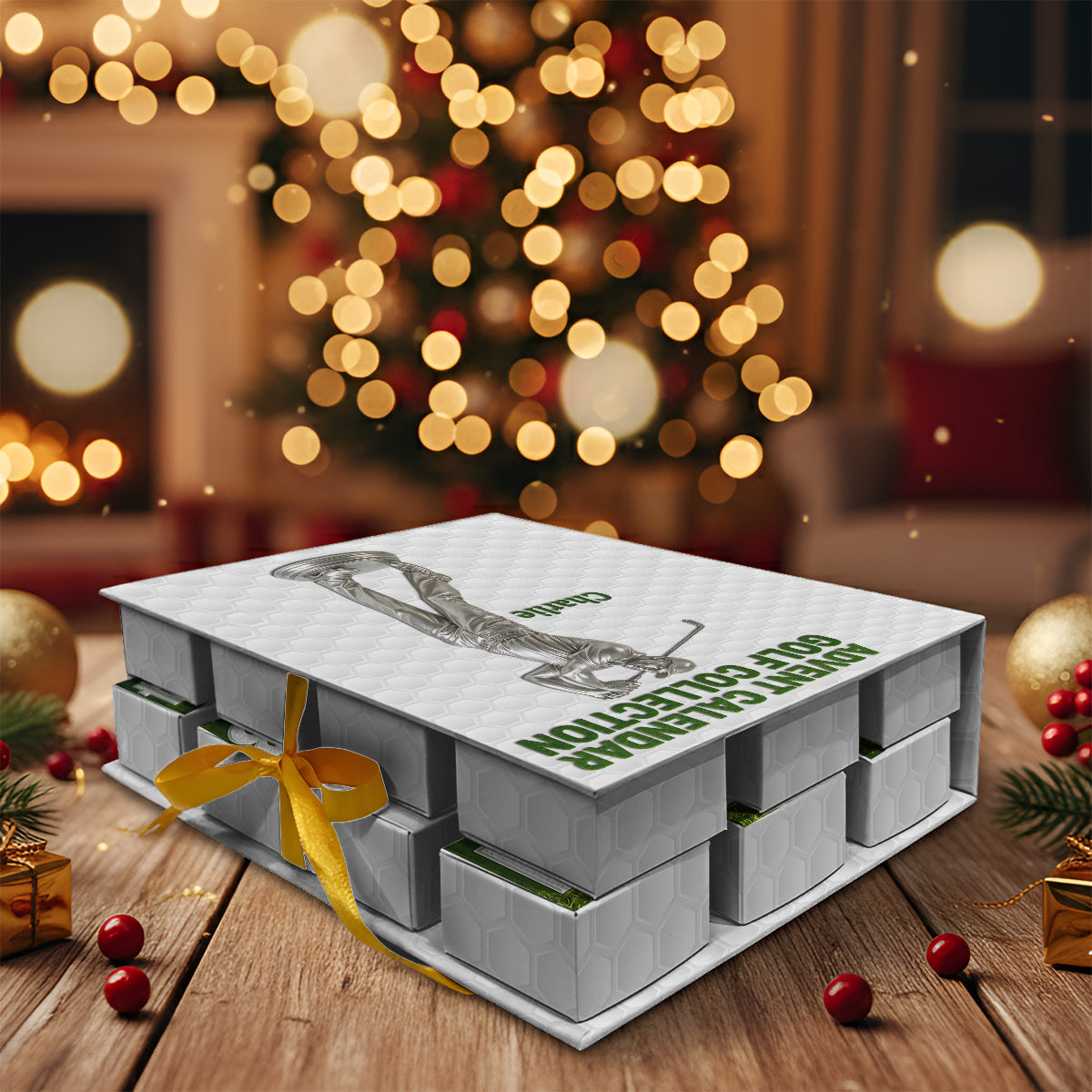 Collection Golf - Calendrier de l'Avent de golf pliable et personnalisé avec décorations