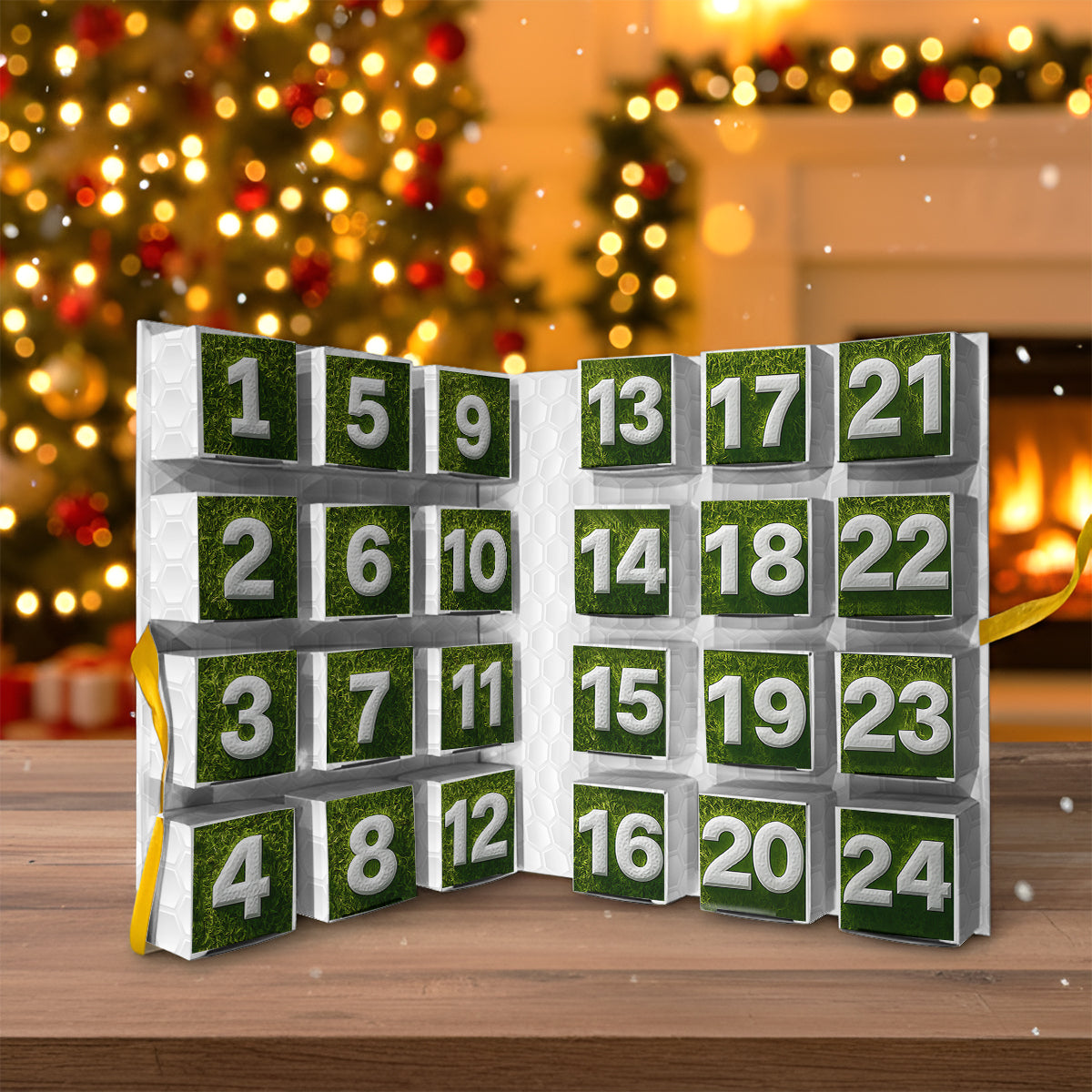 Collection Golf - Calendrier de l'Avent de golf pliable et personnalisé avec décorations