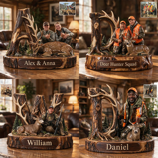 Hunter Geschenk, Liebhaber der Jagd - Personalisierte 3D-Plakette