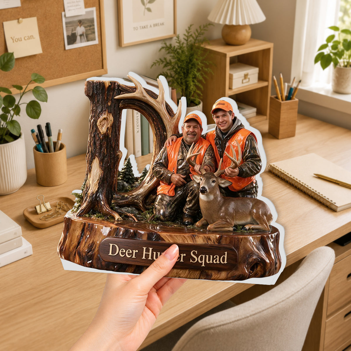 Hunter Gift, Deer Hunting Lover - Personalized Hunting 3D Plaque