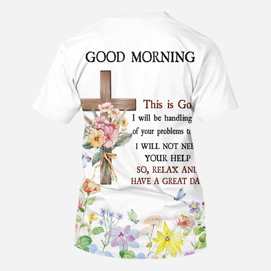 Guten Morgen, hier spricht Gott – Personalisiertes christliches T-Shirt