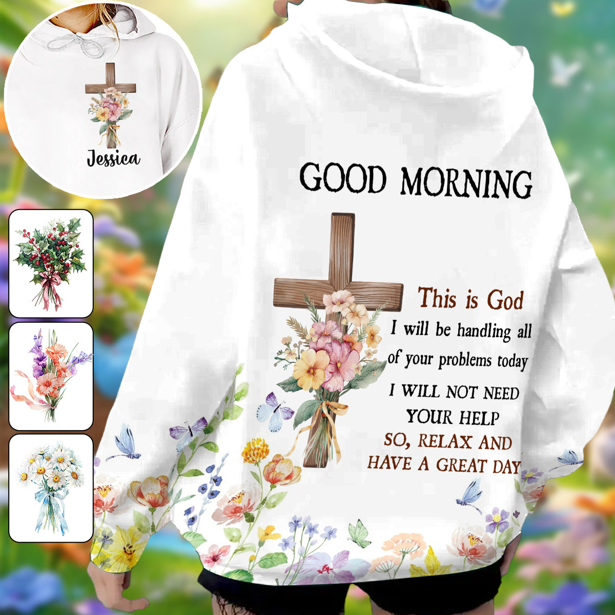 Guten Morgen, hier spricht Gott – Personalisiertes christliches T-Shirt
