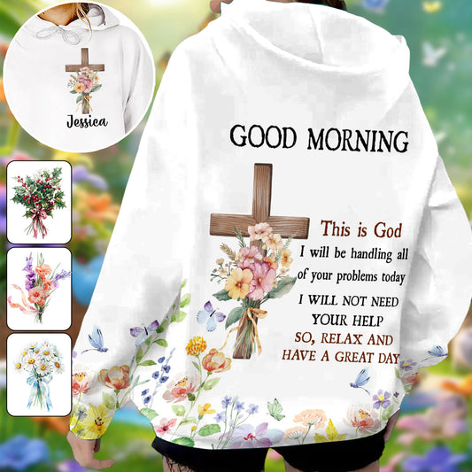 Bonjour, voici Dieu - T-shirt chrétien personnalisé intégral