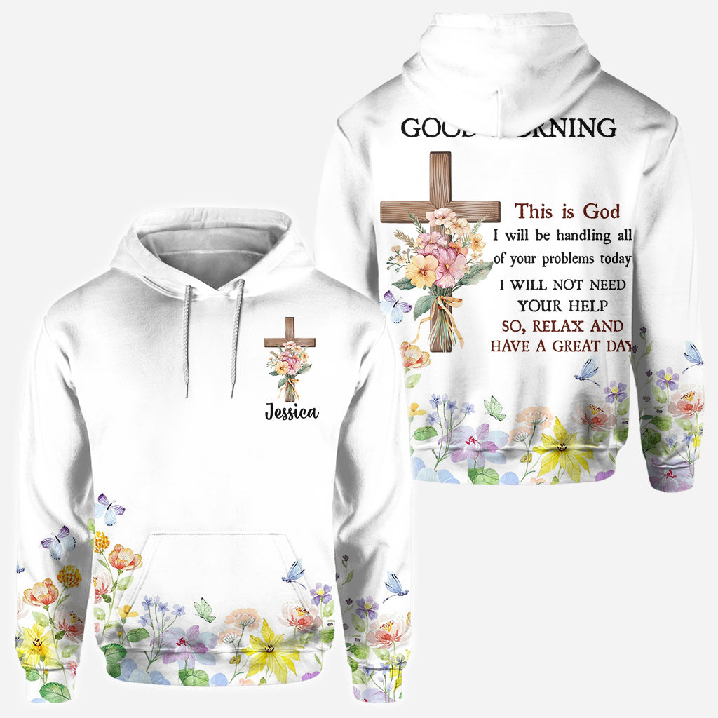 Guten Morgen, hier spricht Gott – Personalisiertes christliches T-Shirt
