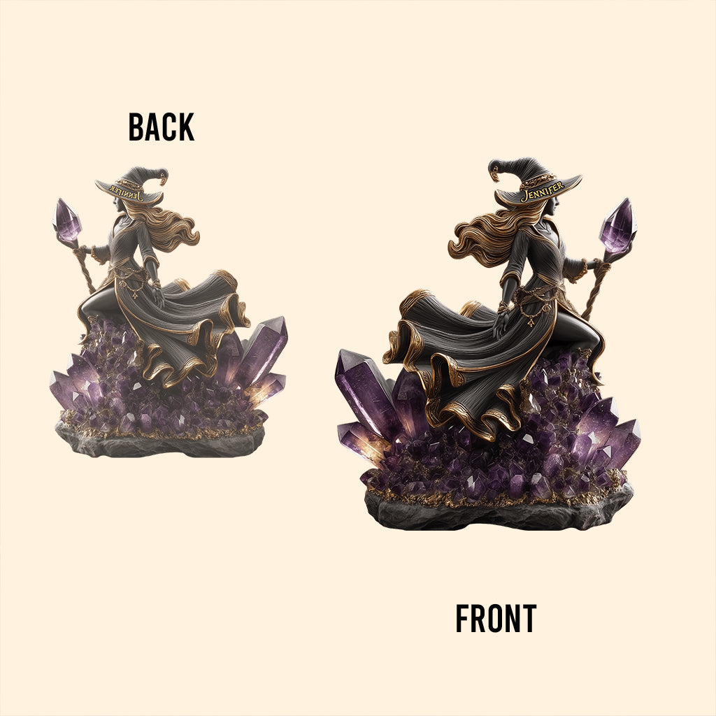 The Witch, Amethyst Styled/ Quartz/ Emerald... - Personalized Witch Custom Shaped Acrylic Plaque