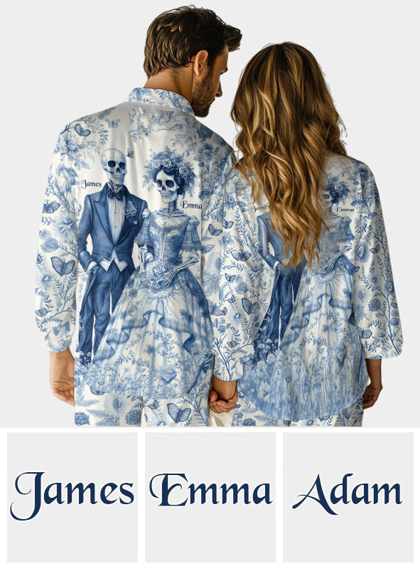 Until Death Do Us Part - Personalized Couple Button Down Pajamas