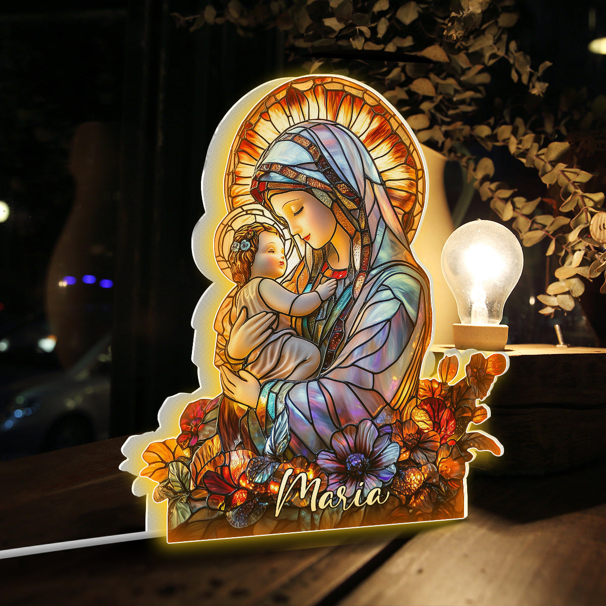 Gläubiger – Personalisierte Leuchtbox in christlicher Form