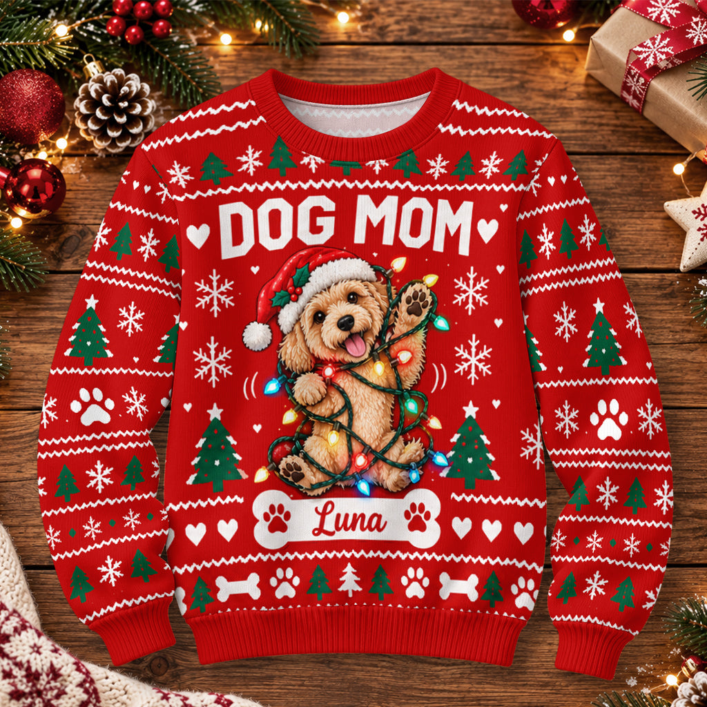 Funny Troublemaker - Personalized Dog Light Up Sweater