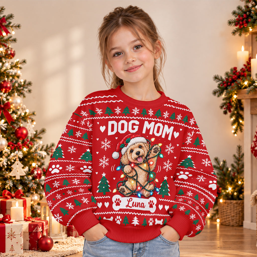Funny Troublemaker - Personalized Dog Light Up Sweater