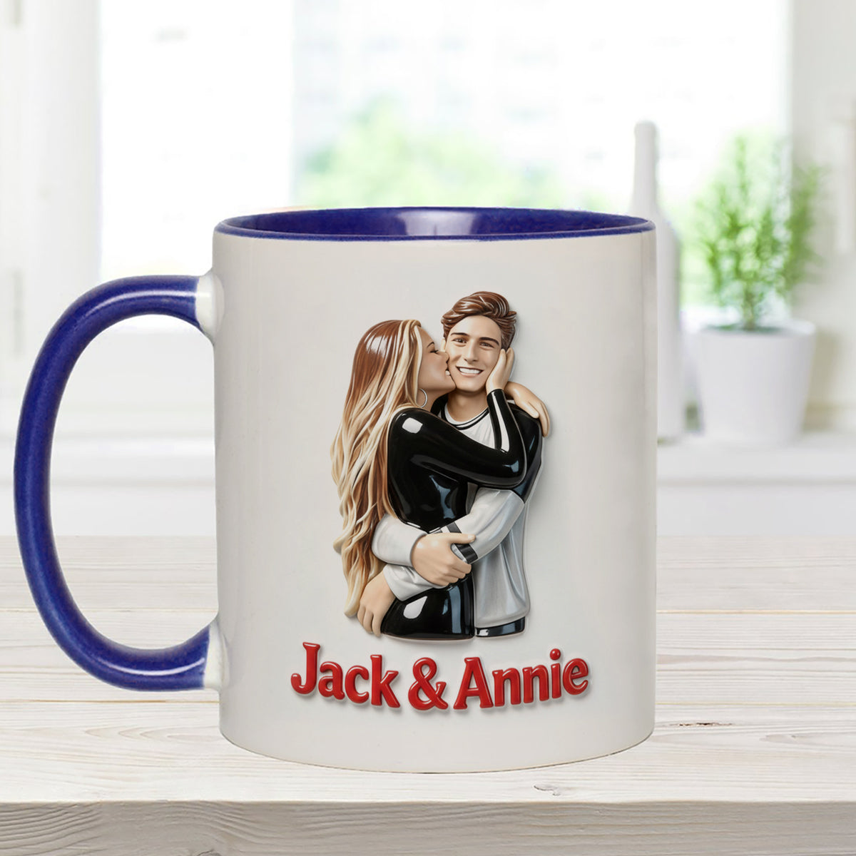 Perfect Gift For Him - Personalized Spicy Couple Set Accent Mug with Acrylic Stirrers